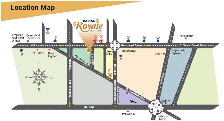 Radiance Royale, Chennai - 2/2.5/3 BHK & Plots
