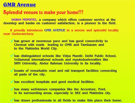 Shubam GMR Avenue, Chennai - Shubam GMR Avenue
