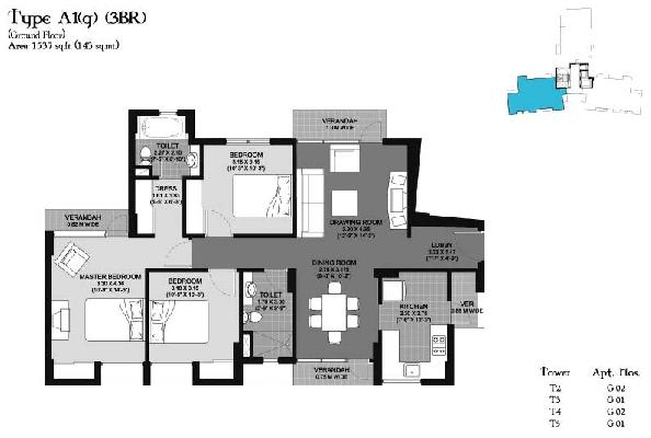 Unitech Cascades, Greater Noida - 3/4 BHK Apartments