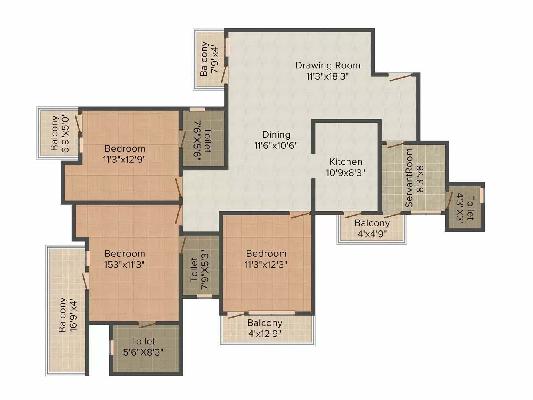 Aravali Heights, Dharuhera - 3 BHK Flats