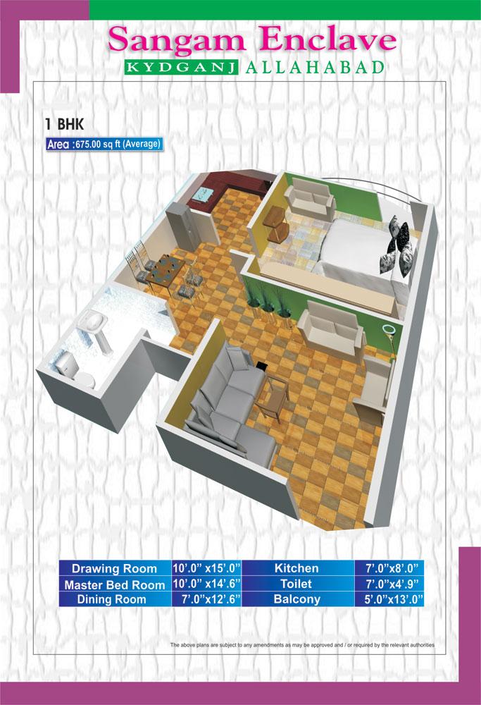 Sangam Enclave, Prayagraj - 1 BHK / 2 BHK / 3 BHK Appartment