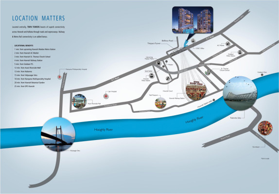 Twin Towers, Howrah - 2/3/4 BHK Apartment