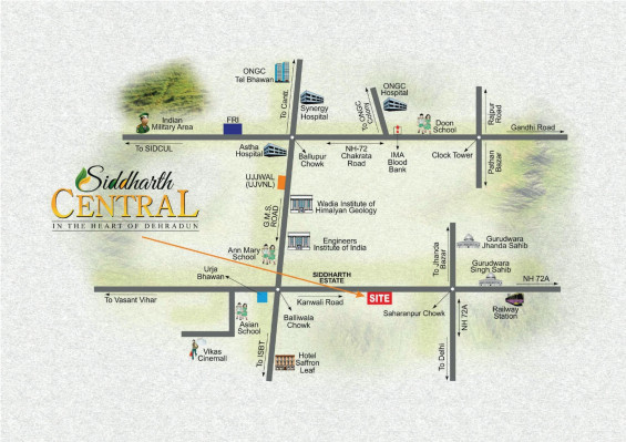Siddharth Central, Dehradun - 1/2/3 BHK Apartment