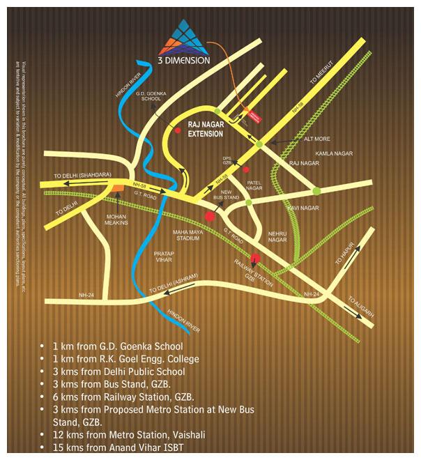 3 Dimension, Ghaziabad - Residential Flats