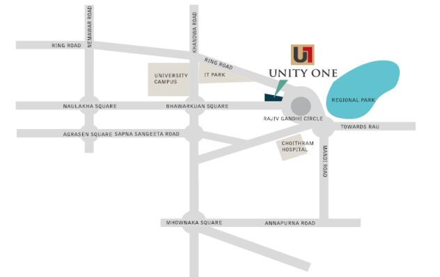 Unity One, Indore - Office, shop & Showroom Space