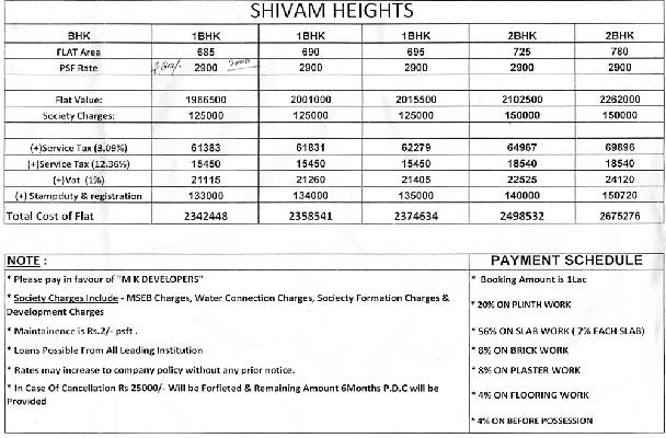 Shivam Height, Thane - 1/2/ BHK Apartments