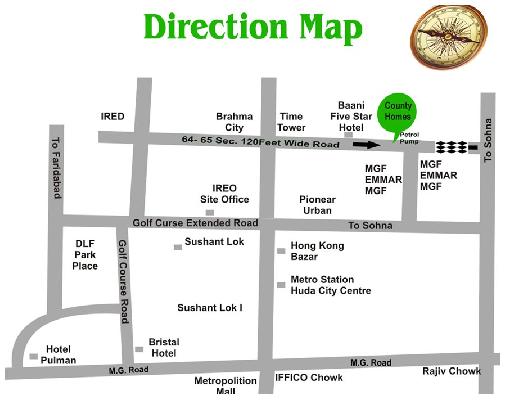 County Homes, Gurgaon - 1/2/ BHK Apartments