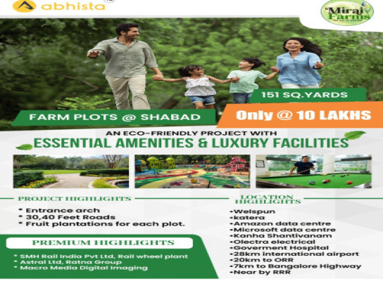 Mirai Farms, Hyderabad - Farmhouse Plots