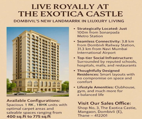 Exotica Castle, Thane - 1 BHK Apartment