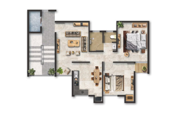 Krishnakunj Residency, Aurangabad - 2 BHK Blissful Homes