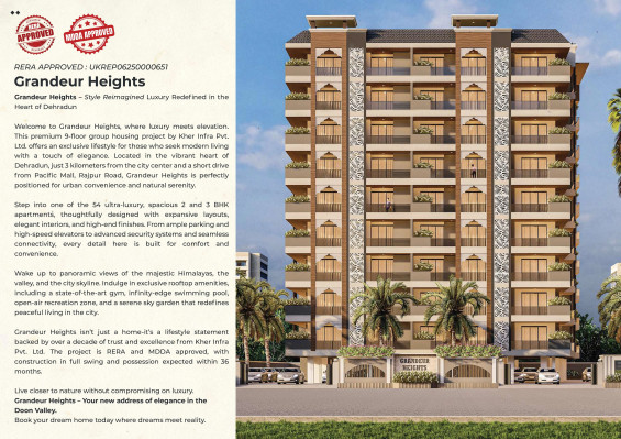 Grandeur Heights, Dehradun - 2/3 BHK Apartment