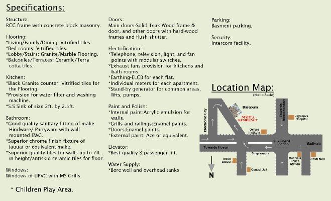 Nishta Residency, Bangalore - 2/3 BHK Deluxe Flats