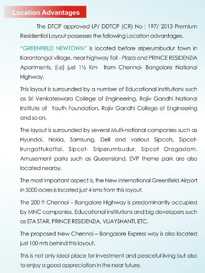 Greenfield Newtown, Chennai - Residential Plots