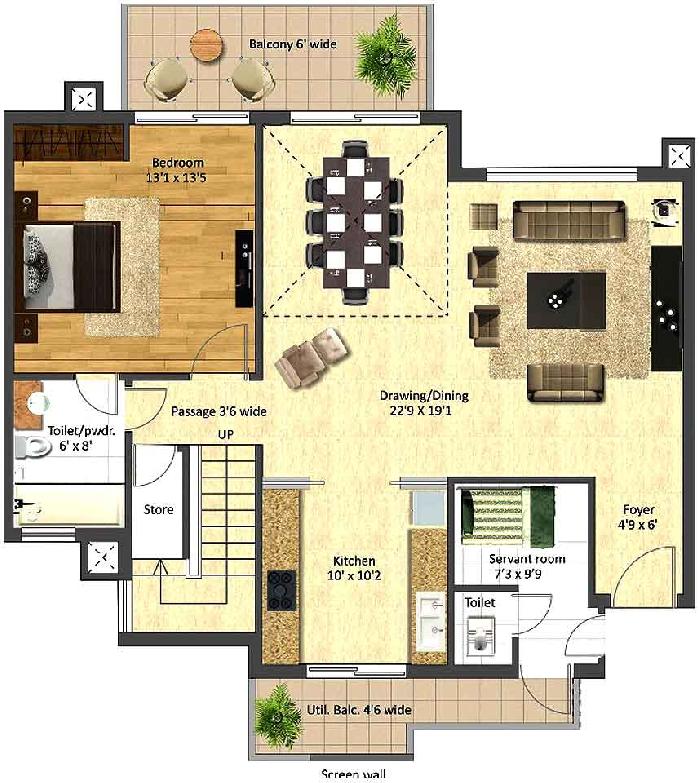 Mansions Park Prime, Gurgaon - 4 BHK Duplex Apartments