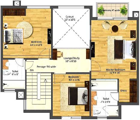 Mansions Park Prime, Gurgaon - 4 BHK Duplex Apartments