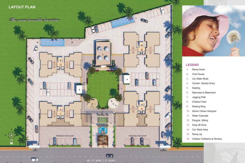 3 BHK 1650 Sq.ft. Apartment for Rent in Althan, Surat