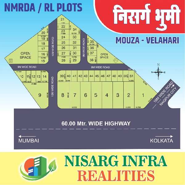 Residential Plot 1200 Sq.ft. for Sale in Velahari, Nagpur