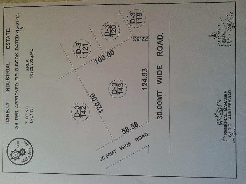 Commercial Land 118000 Sq.ft. for Sale in Ankleshwar Gidc