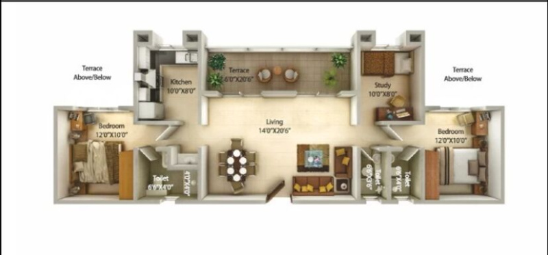 2.5 BHK 1400 Sq.ft. Apartment for Sale in Wagholi, Pune