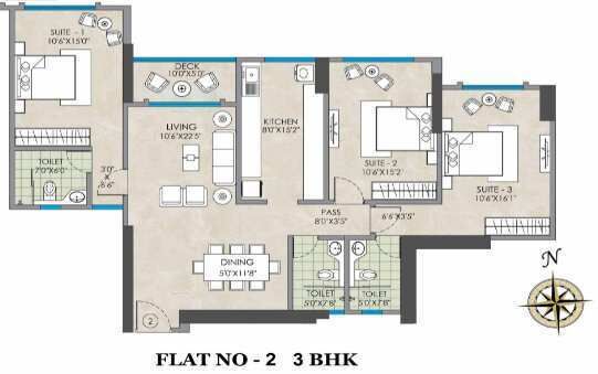 3 BHK Apartment 1800 Sq.ft. for Sale in Gulmohar Colony, Juhu, Mumbai