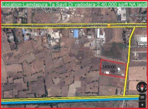 Commercial Land 240000 Sq.ft. for Sale in Lamdapura, Vadodara