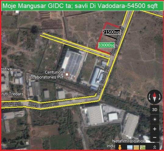  Commercial Land 54500 Sq.ft. for Sale in Manjusar, Vadodara
