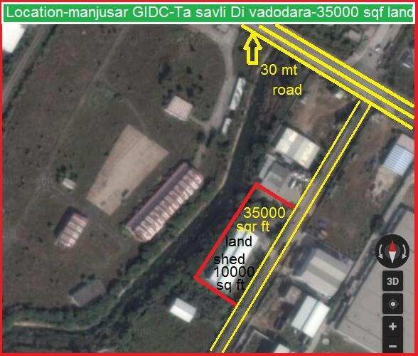  Commercial Land 32000 Sq.ft. for Sale in Manjusar, Vadodara