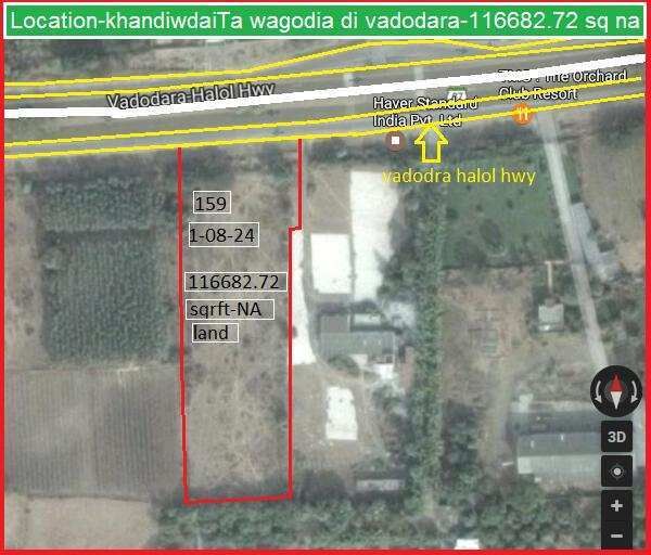  Commercial Land 116683 Sq.ft. for Sale in Waghodia Road, Vadodara