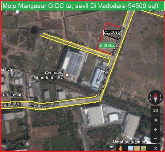  Commercial Land 21500 Sq.ft. for Sale in Manjusar, Vadodara