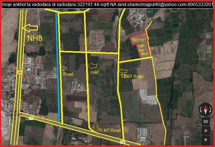  Commercial Land 322197 Sq.ft. for Sale in Ankhol, Vadodara