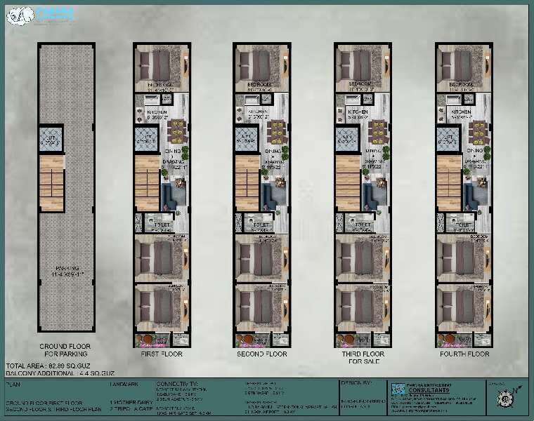 3 BHK Apartment 80 Sq. Yards for Sale in Block C Rana Pratap Bagh, Delhi