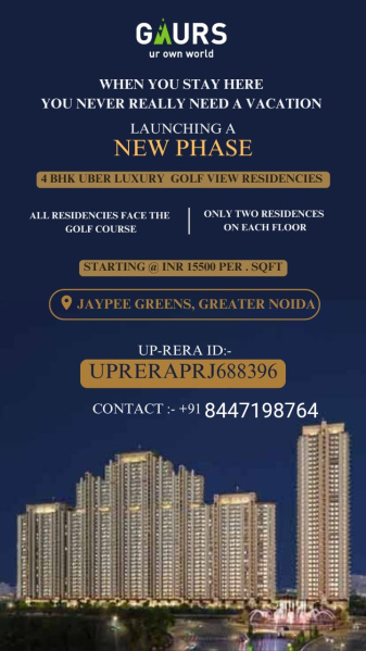 3 BHK Apartment 3500 Sq.ft. for Sale in Jaypee Greens, Greater Noida