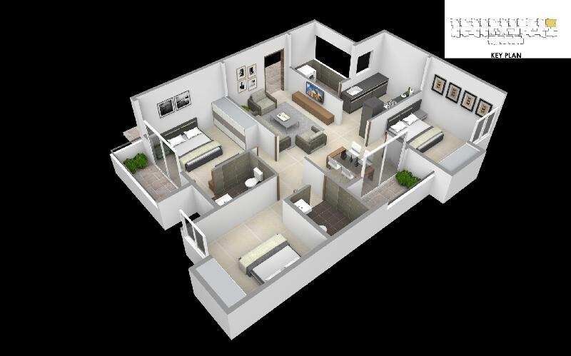 3 BHK Apartment 1230 Sq.ft. for Sale in Chandapura, Bangalore