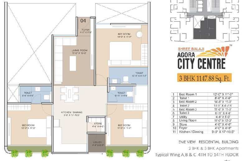 3 BHK Apartment 1916 Sq.ft. for Sale in Karelibaug, Vadodara