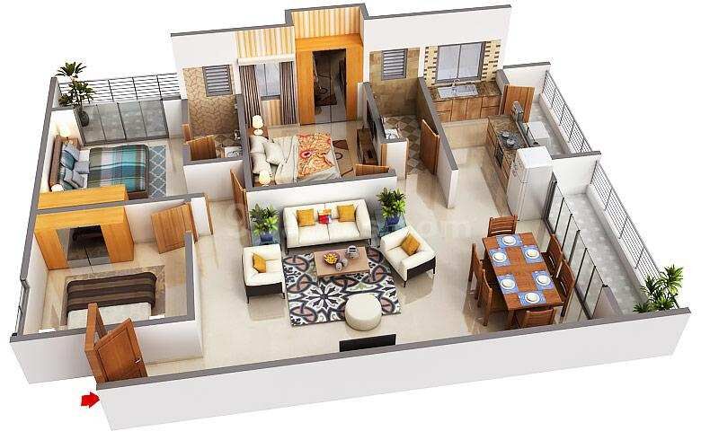 3 BHK Apartment 1363 Sq.ft. for Sale in Madampatti, Coimbatore