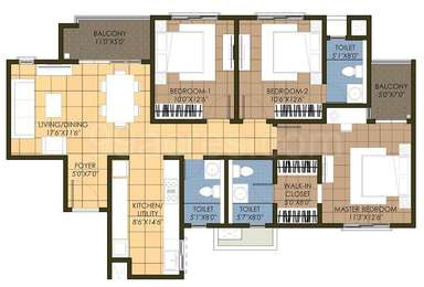 2 BHK Apartment 1135 Sq.ft. for Sale in Sarjapur, Bangalore