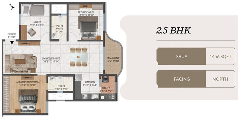 3 BHK Apartment 1648 Sq.ft. for Sale in Tumkur Road, Tumkur Road, Bangalore