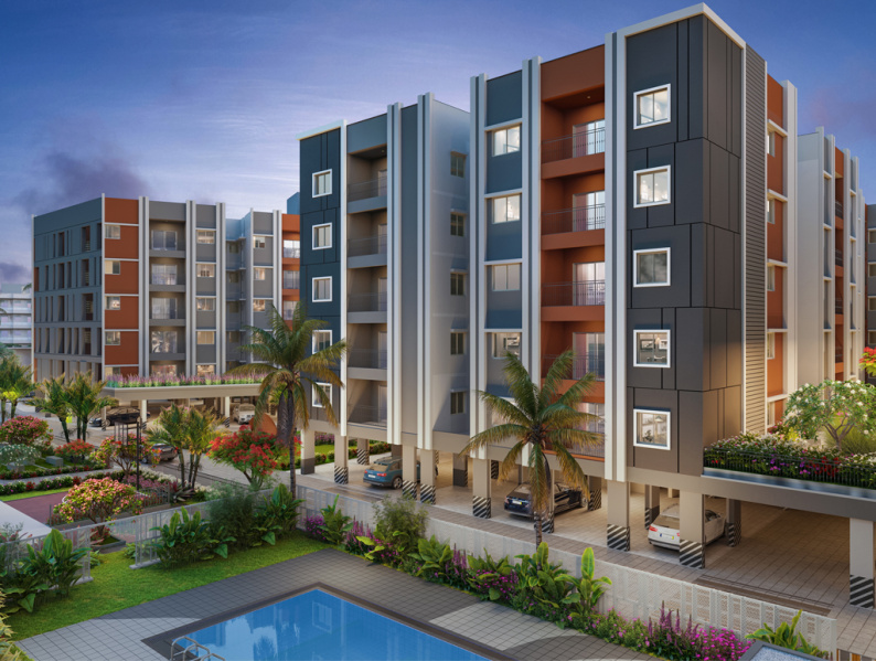 2 BHK Apartment 1010 Sq.ft. for Sale in Thanisandra, Bangalore