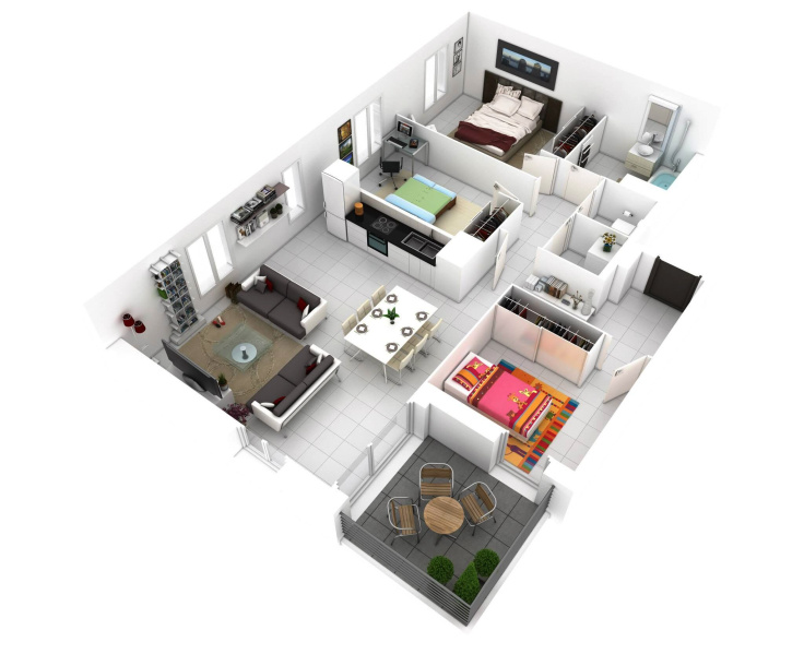 3 BHK Apartment 2150 Sq.ft. for Sale in HRBR Layout, Kalyan Nagar, Bangalore