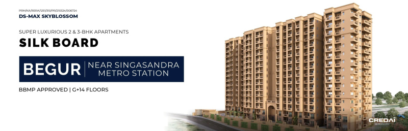 2 BHK 1254 Sq.ft. Apartment for Sale in Begur, Bangalore