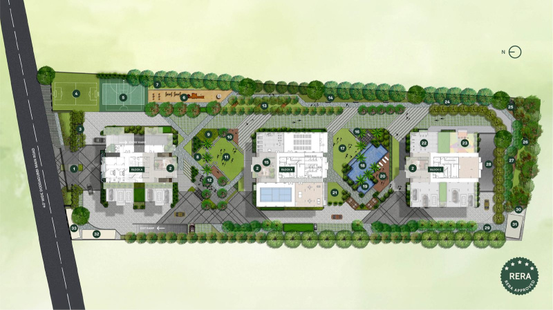 3 BHK 1328 Sq.ft. Apartment for Sale in Hennur Road, Bangalore