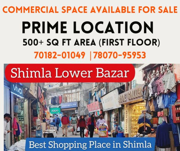  Commercial Shop 600 Sq.ft. for Sale in Mall Road, Shimla