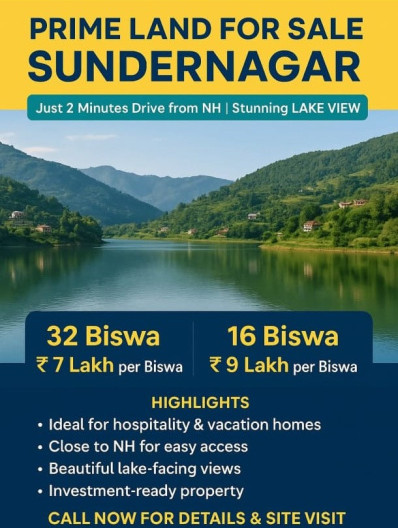  Residential Plot 32 Biswa for Sale in Sunder Nagar, Mandi