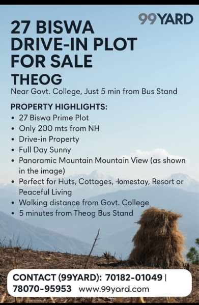  27 Biswa Commercial Land for Sale in Theog, Shimla