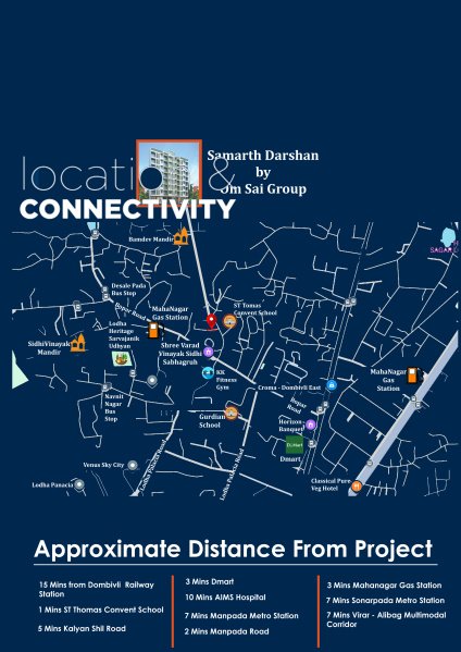 1 BHK 465 Sq.ft. Apartment for Sale in Nandivali, Dombivli East, Thane