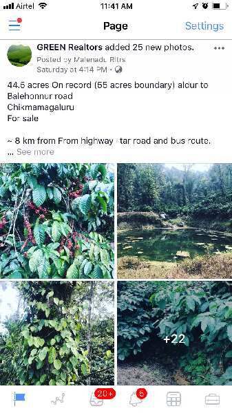  Agricultural Land 44 Acre for Sale in Kanathi, Chikmagalur
