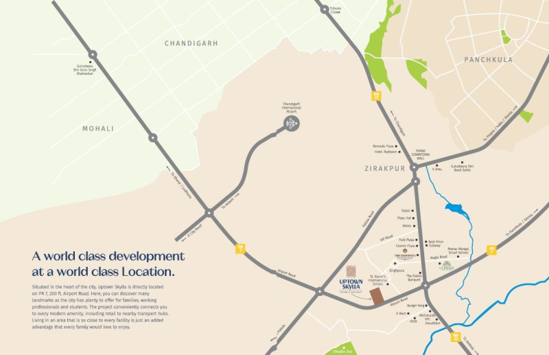 3 BHK Apartment 1665 Sq.ft. for Sale in Airport Road, Zirakpur