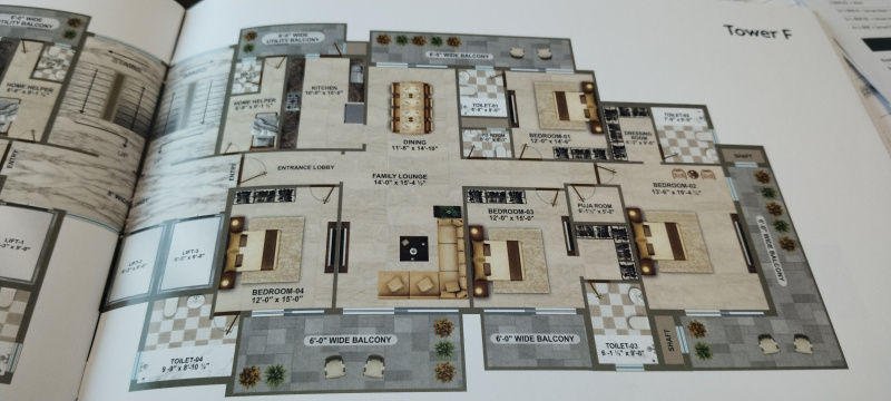 5 BHK 3800 Sq.ft. Apartment for Sale in Airport Road, Zirakpur