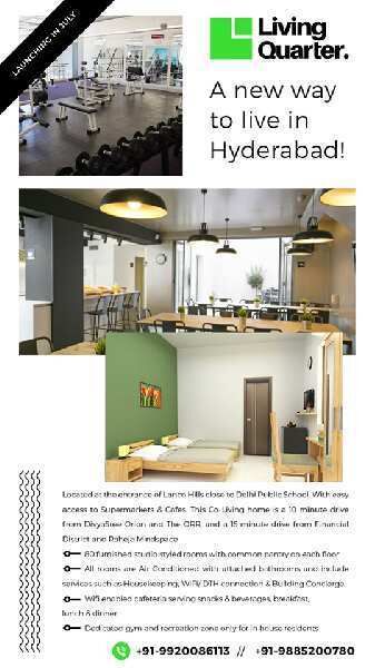  Studio Apartment 1200 Sq.ft. for Rent in Adikmet, Hyderabad