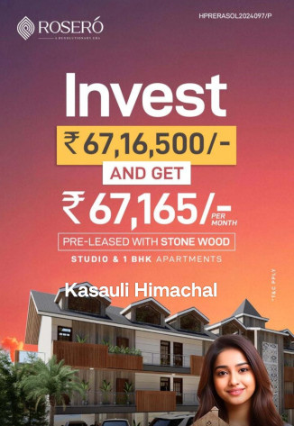 1 RK Apartment 707 Sq.ft. for Sale in Kasauli, Solan